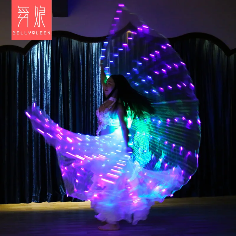 Color LED Shining Wing Dance Wing 360-Degree Large Wing Butterfly Dancing Shining Props Performance Belly Dance Wings