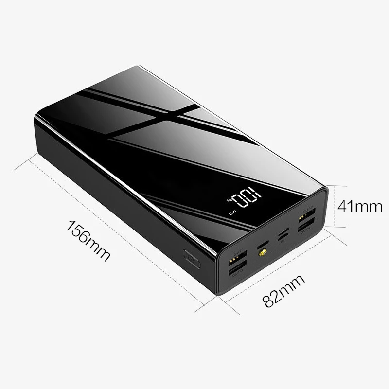 4 USB Power Bank 40000mAh портативный аккумулятор bank для Xia mi мобильный телефон внешний