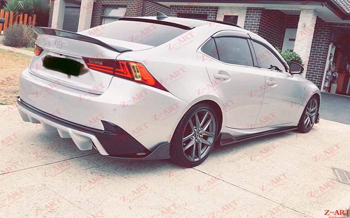 Z-ART юбка из углеродного волокна для Lexus IS200t IS300F- углеродное волокно Боковые губы для Lexus IS IS200t IS250 IS300 IS300F