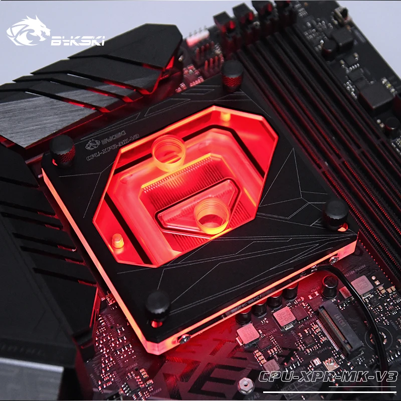 Bykski cpu-XPR-A-MK-V3 cpu водоблок для INTEL LGA1150 1151 1155 1156 2011 2066 1366 черный RGB поддержка GND водяное охлаждение