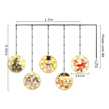 

Novelty Hanging 3D Christmas Warm White LED String Light with USB for Party Indoor Outdoor Holiday Decor Night Lantern
