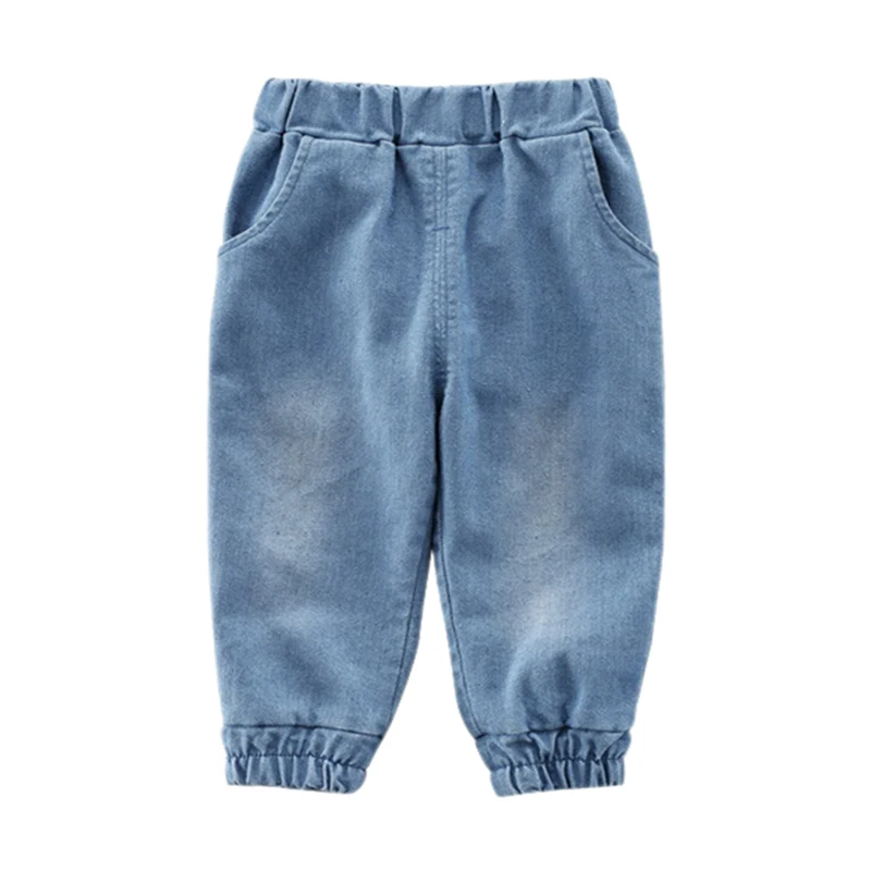 Осенние штаны для маленьких мальчиков и девочек, джинсовые штаны, длинные штаны с рисунком для малышей, штаны, штаны - Цвет: C