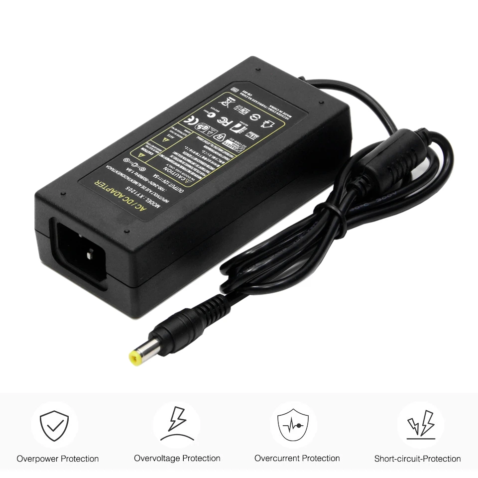DC 12V 5A светодиодный источник Питания UK/US/EU/AU адаптер для 3528 WS2811 5050 RGB/RGBW светодиодные полосы света