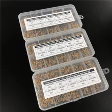 1500 Uds 30Valuesx50 10pF ~ 10uF (100 ~ 106) condensador cerámico multicapa/monolítico kit surtido con 3 cajas de almacenamiento