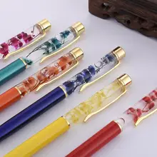1pc Luxury Flower Metal Ballpoint Pens 1mm Business Quality Supplies Gift For Kids Pens Office Stationery School High Girls V8W8