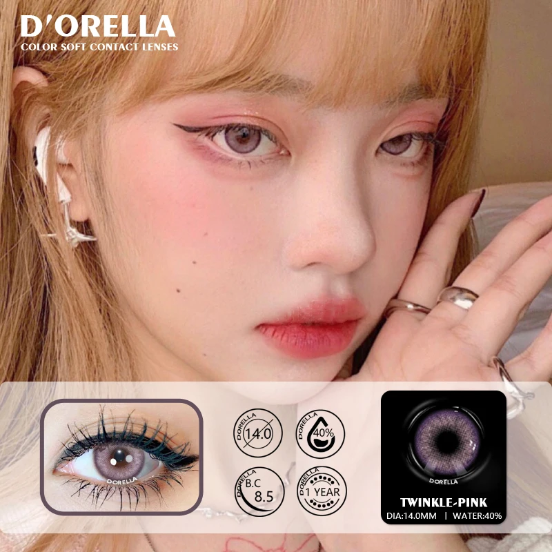D'ORELLA 1 Pair(2pcs) Color Contact Lenses For Eyes Anime Cosplay Colored Lenses Multicolored Lenses Contact Lens Beauty Makeup