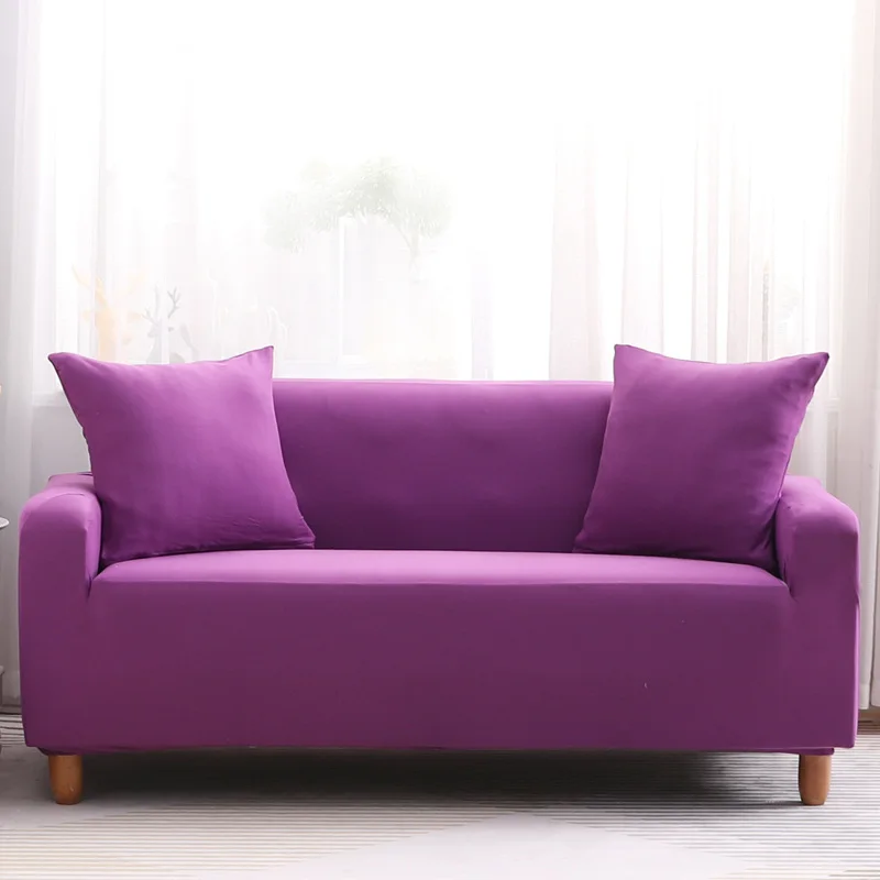 Bonenjoy чехлы для диванов эластичный зеленый однотонный диван полотенце для гостиной гибкий один/двойной/три/Четырехместный диван крышка - Цвет: Type 19