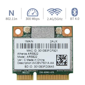 

Bluetooth 4.0 Network Card Atheros AR9462 802.11N Wireless Card Screws