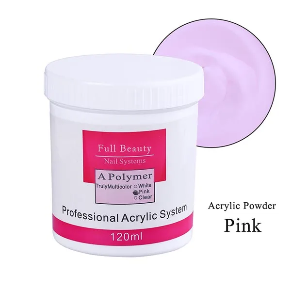 75 г акриловая пудра, прозрачный розовый, белый кристалл для ногтей, 3D акриловые ногти, полимер для наращивания ногтей CH789 - Цвет: Розовый