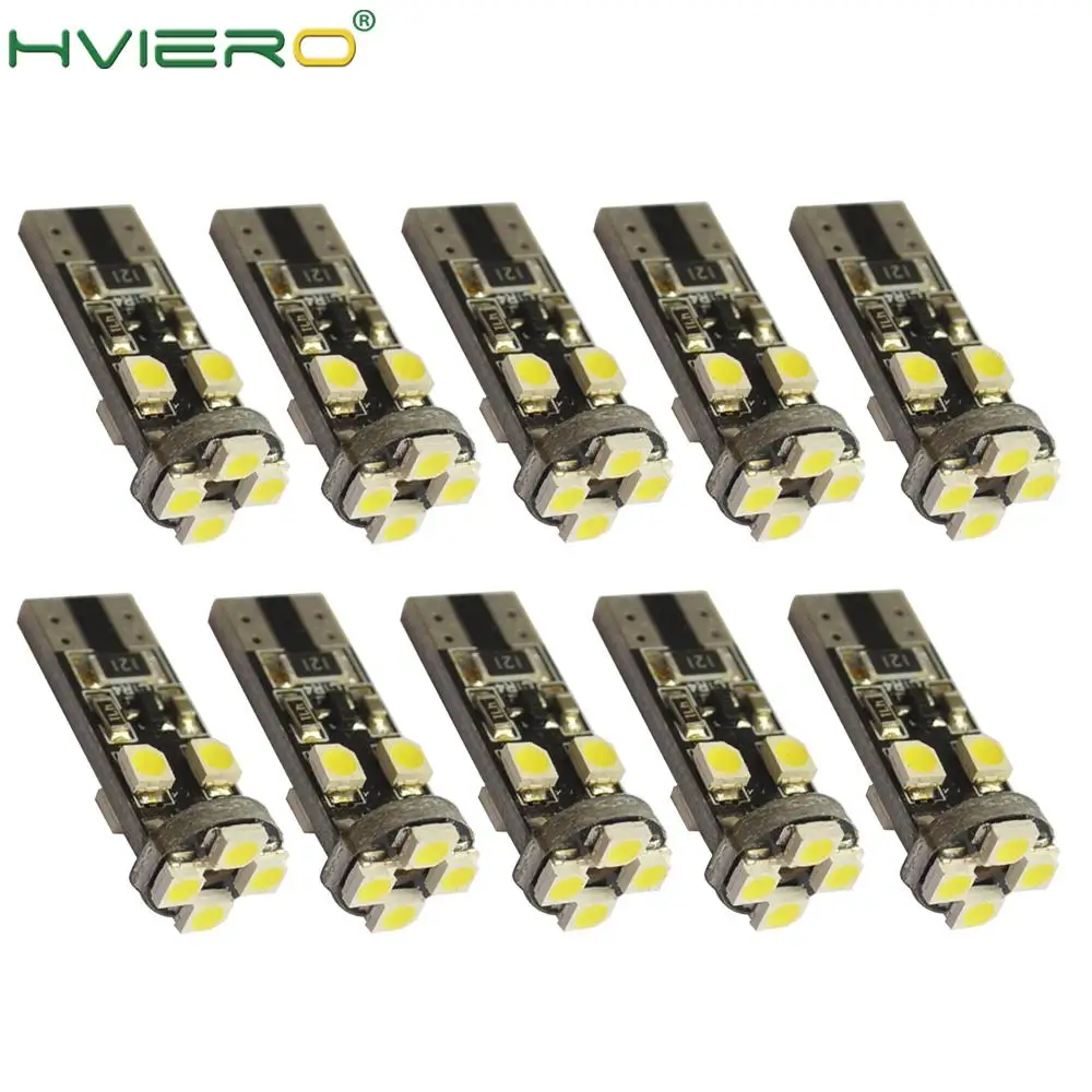 10X Canbus Xenon Белый 194 3528 8 Smd без ошибок Obc Автоматическая внутренняя светодиодная