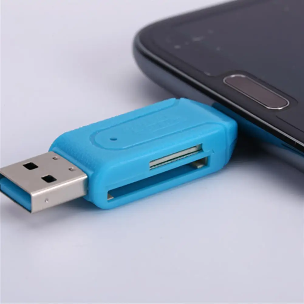 Micro USB 2,0 OTG TF/SD T-Flash устройство для чтения карт памяти адаптер ITE1327 для сотового телефона Tablet PC белый розовый зеленый синий черный