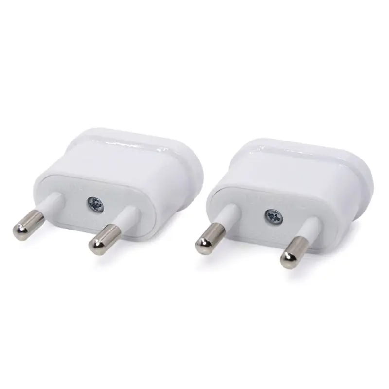 

4MM/4.8MM US USA to EU EURO Europe Travel Power Plug Adapter Charger Converter for USA Converter White