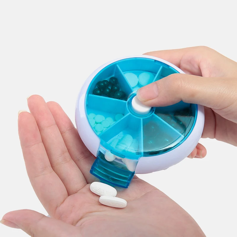 7 Compartment Pill Storage Plastic Box Outdoor Candy Food Container Case Travel Medicine Rotation Holder Organizer Boxes Bins | Дом и сад