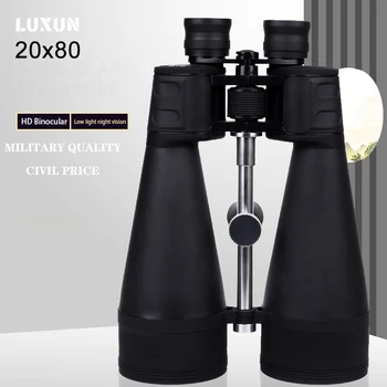 

High Power Zoom 20x80 Binoculars Telescope Large Objective Lens BAK4 Prism Optics Outdoor Camping Moon Watching Binocular