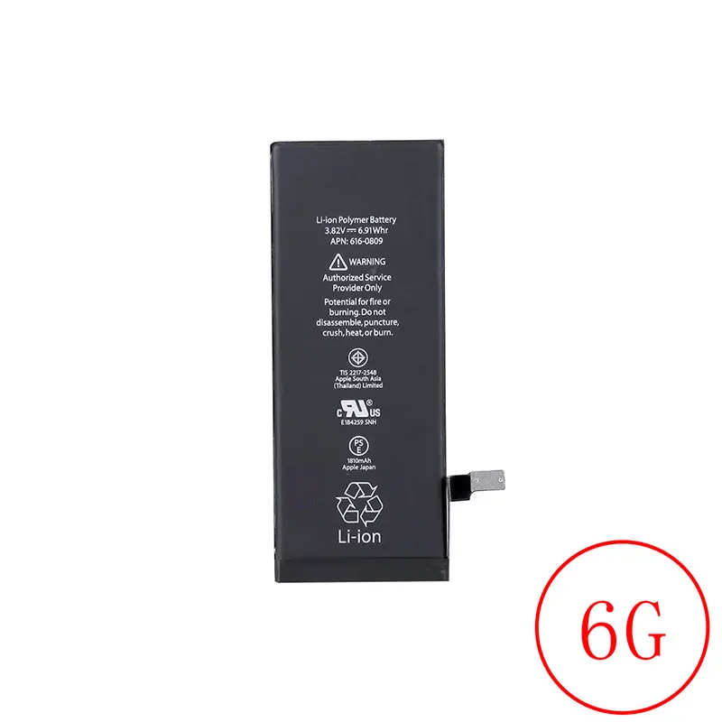 Бренд для iPhone 6 литий-ионная батарея реальная емкость 1810mAh 3,8 V Высокое качество Замена батареи мобильного телефона с набором инструментов