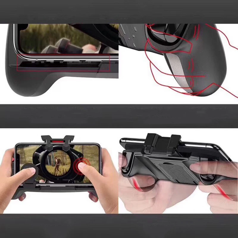  For PUBG Mobile FPS Games Fire Button Holder Bracket Hand Grip Gamepad Trigger Joystick Aim Key L1R