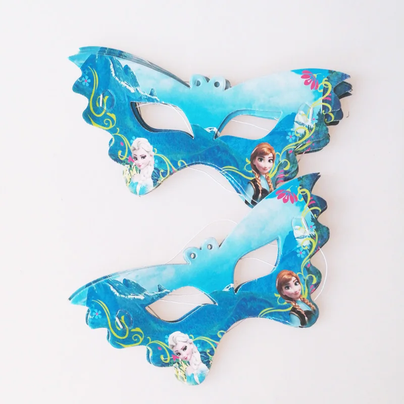

10pcs/lot Cartoon Frozen Elsa and Anna Eye Face Masks Birthday Party Decoration Boy's Masks Children Birthday Party Set