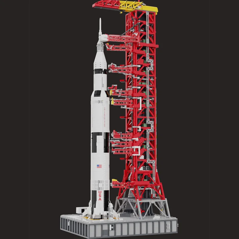 Космическая Серия Apollo Saturn V Запуск пупочная башня для 21309 Technic строительные блоки