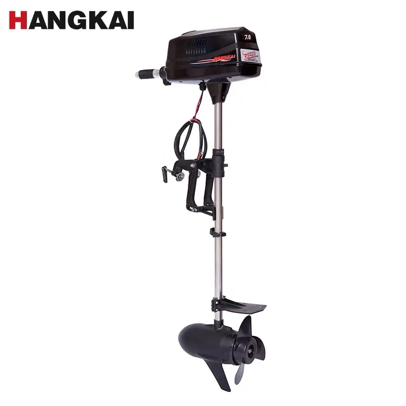 

Free Shipping New HANGKAI 7.0 Brushless Electric Boat Outboard Motor With M1800 48V 1800W Output Fishing Boat Engine