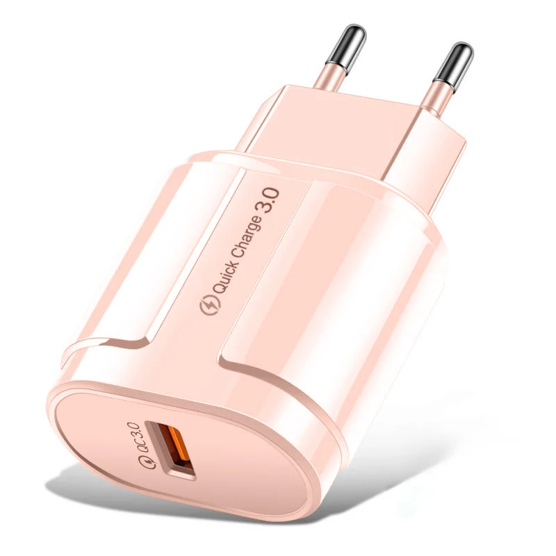 3A Quick Charge 3.0 USB Charger For iPhone 11 Pro 8 EU Wall Mobile Phone Charger Adapter QC3.0 Fast Charging For Samsung Xiaomi 65 watt charger phone Chargers