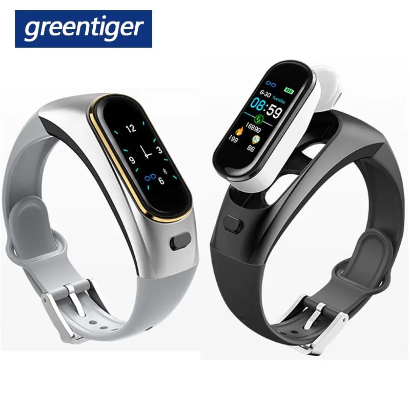 Greentiger H109, умный браслет, кровяное давление, кислород, пульсометр, Bluetooth, наушники, часы, ответ на вызов, дистанционное управление, contral, смарт-браслет