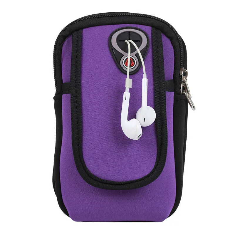 purple Многофункциональные спортивные беговые универсальные спортивные нарукавники для iPhone 7 8 Plus, размер 4-6 дюймов - Цвет: purple
