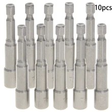 Utoolmart новинка 10 шт. 1/" магнитная шестигранная розетка ударная гайка сеттер драйвер бит адаптер 65 мм длиной 7 мм металлическая розетка