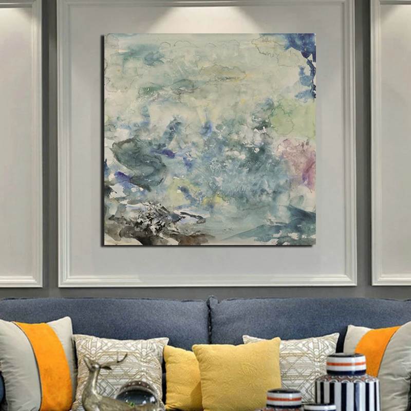 

Zao Wou Ki Canvas Painting Prints Living Room Home Decoration Artwork Modern Wall Art Oil Painting Posters Pictures Accessories