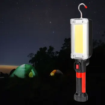 

10W LED Work Light Cob Floodlight Rechargeable LED Portable Magnetic Light Hook Clip Waterproof Repairing Lamp new