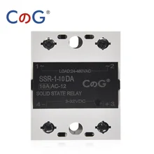 CG Solid State Relay 10A 25A 40A DA Single Phase DC To AC Heat Sink For 3V 12V 32VDC Load 24V 48V 220V 480VAC SSR-10DA 25DA 40DA