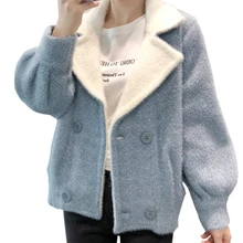 Новинка, осенне-зимнее модное повседневное шерстяное пальто, Кашемировое шерстяное пальто, женские зимние куртки, короткая верхняя одежда, Casaco Feminino