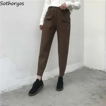 

Pants Women Elegant Ulzzang Harajuku Soft Spring Students Loose High Waist Casual Trendy All-match Womens Trousers Streetwear
