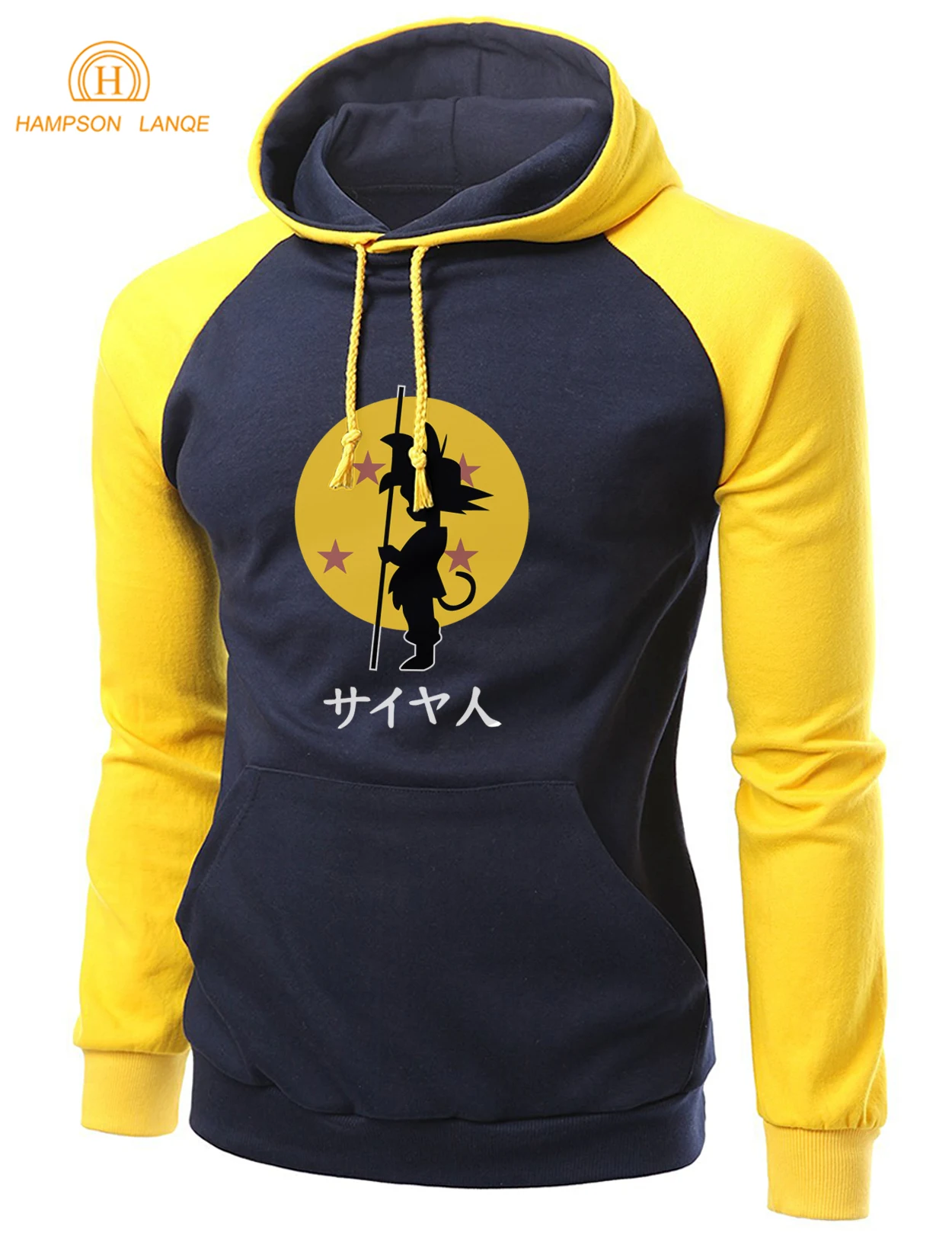 

Japan Anime Dragon Ball Z Harajuku Raglan Hoodies 2020 Autumn Winter Warm Fleece Loose Fit SSweatshirt Men