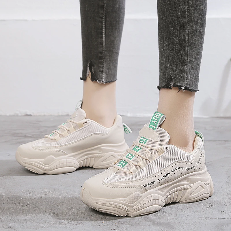 Size 35-40 New Flat Heels Vulcanized Shoes Woman Autumn Women's Casual Sport Sneakers Female Thick Bottom Walking Footwear