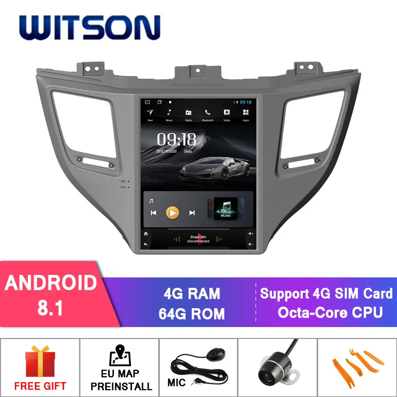 WITSON вертикальный экран автомобильный dvd с gps 4 ГБ ОЗУ+ 64 Гб ПЗУ для HYUNDAI TUCSON Автомагнитола с gps автомагнитолой