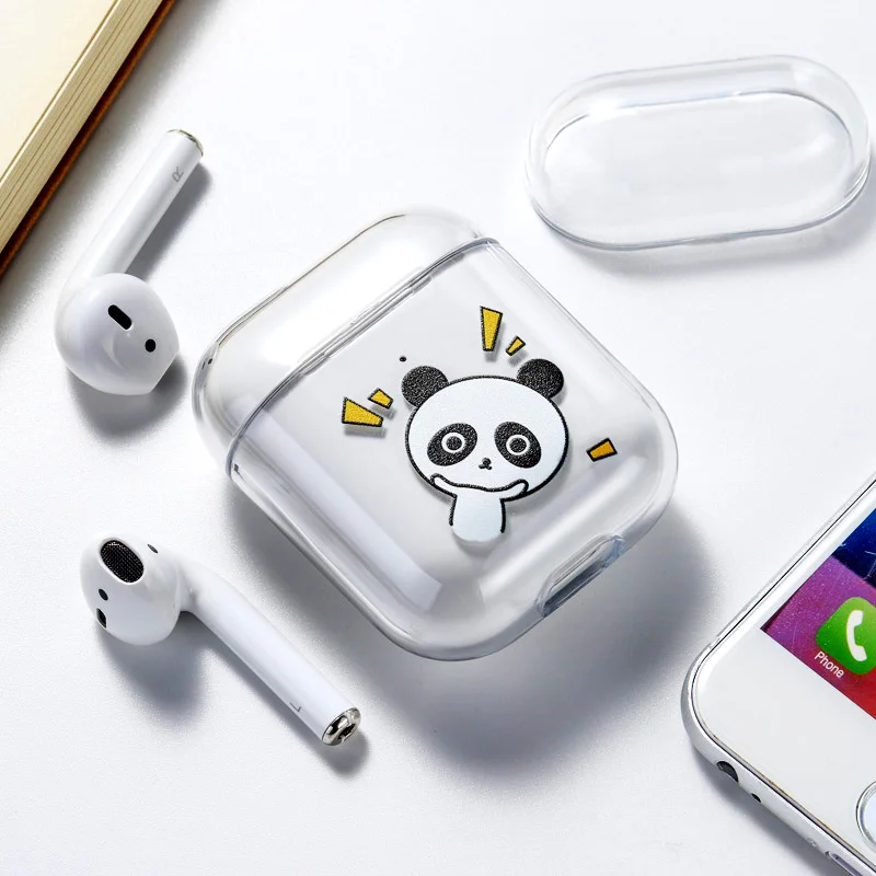 077 Чехол для наушников для Airpods, чехол, милый роскошный мультяшный Жесткий Чехол, Прозрачный чехол для AirPod 1 2, защитный чехол - Цвет: 077