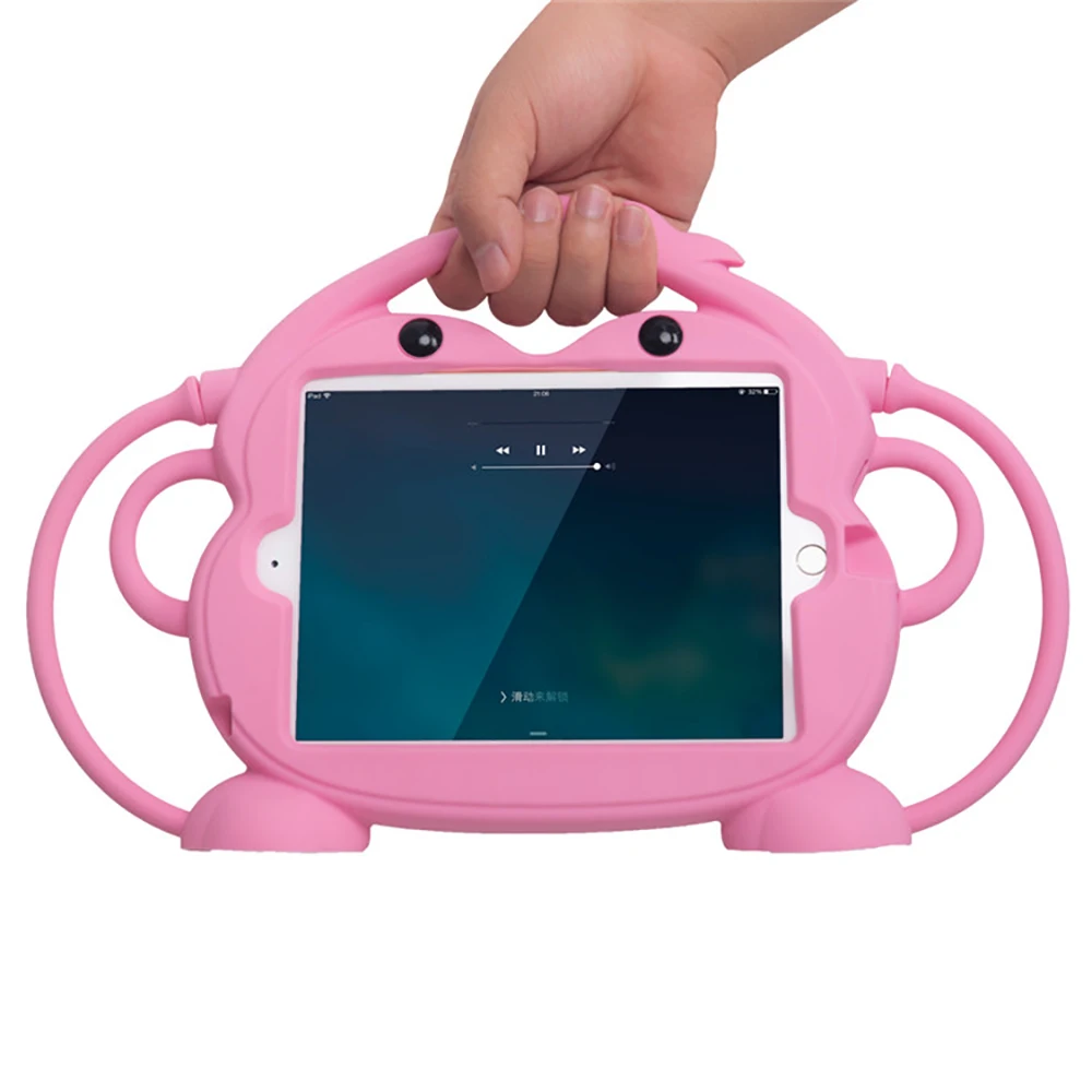 3D дизайн обезьяны автомобильное сиденье Настольный Чехол для iPad Pro 9,7 дюйма 5 6 мягкий силиконовый Противоударный задняя крышка для нового iPad 9,7 чехол Fundas - Цвет: Pink