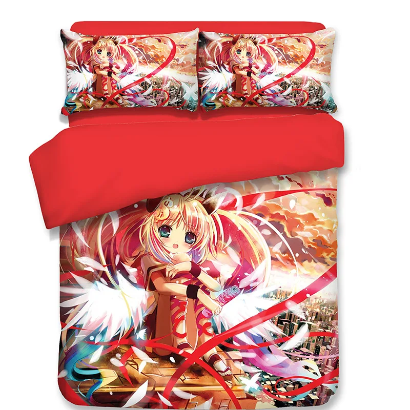 3D Anime Cardcaptor Sakura Print Bedding Set Duvet Covers Pillowcases One Piece Comforter Sets Bedclothes Bed Linen 05 | Дом и сад
