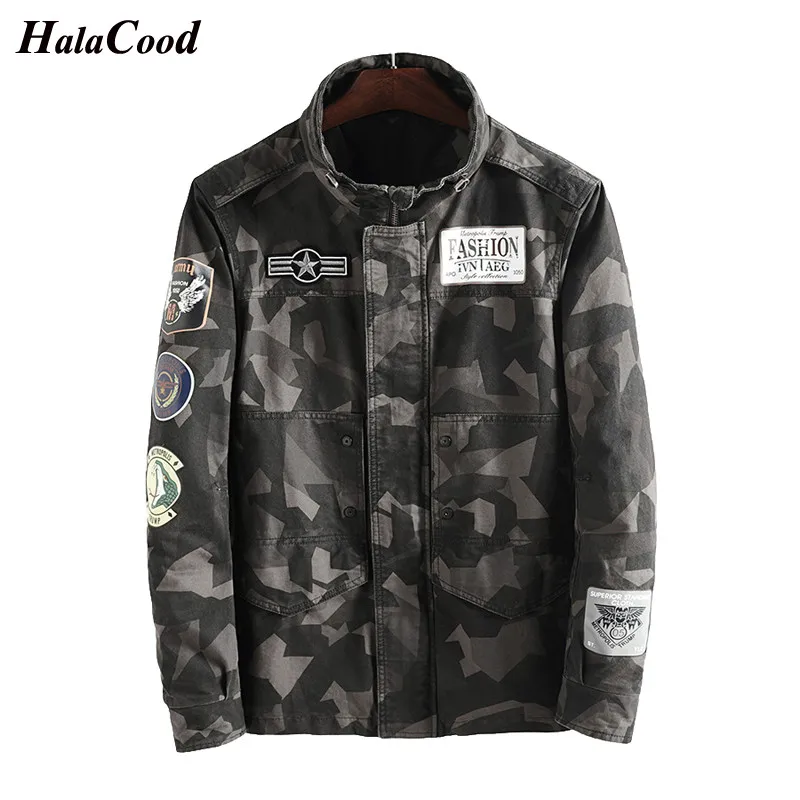 Halacood New Brand Fashion Military Jacket Men's Autumn Cotton Jacket