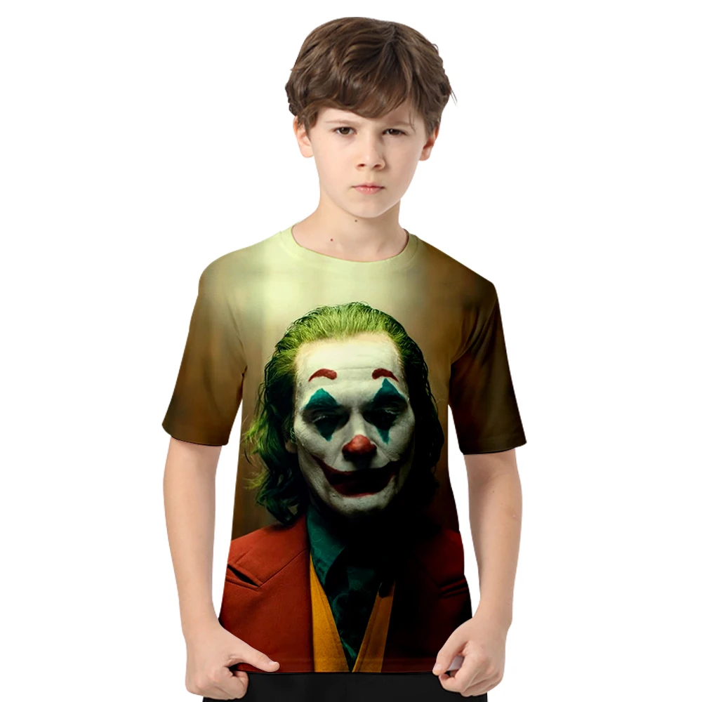 Коллекция года, футболка с объемным принтом «Frdun Tommee joker», «Arthur Fleck» повседневная детская футболка с короткими рукавами для мальчиков и девочек детская одежда
