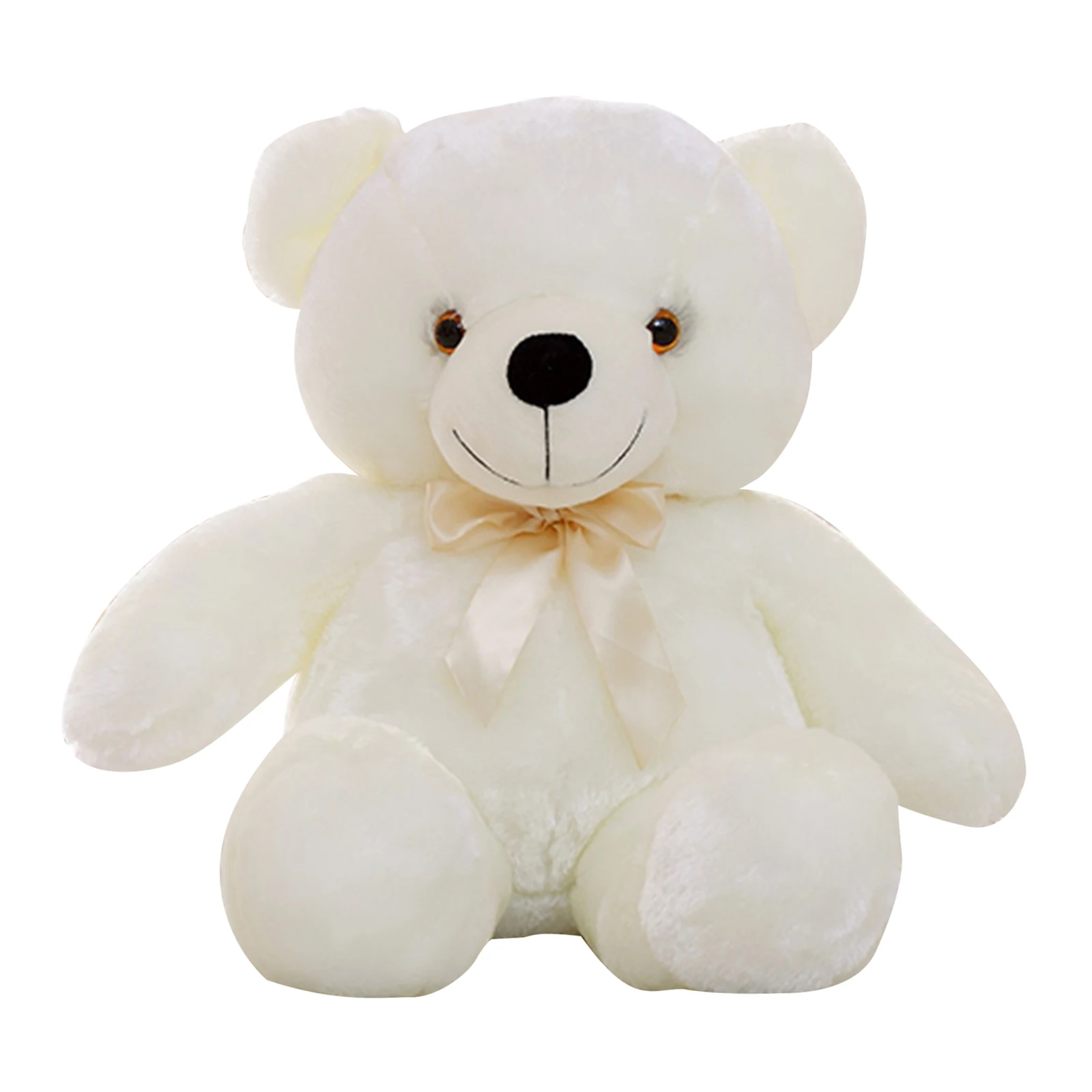 30cm/50cm Creative Light Up LED Bear Stuffed Animals Plush Toy Colorful Glowing Christmas Birthday New Year  Gift for Kids