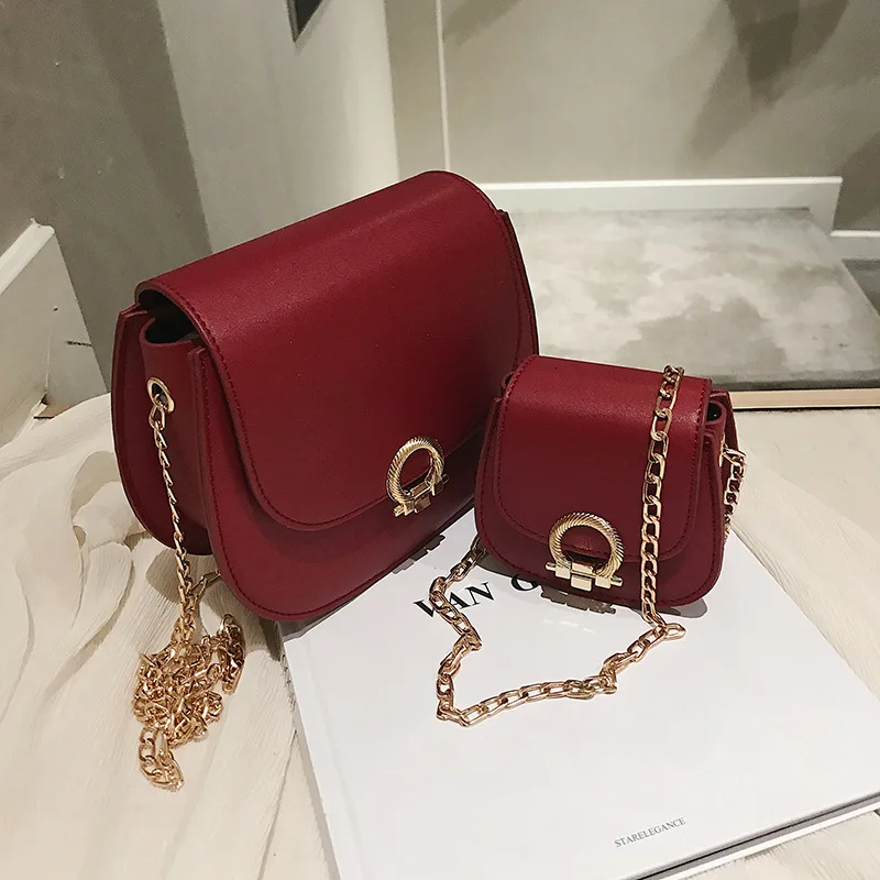 

2019 New Style Circular Ring Lock Shell Bag Large Small Simple Fashion Shoulder WOMEN'S Bag