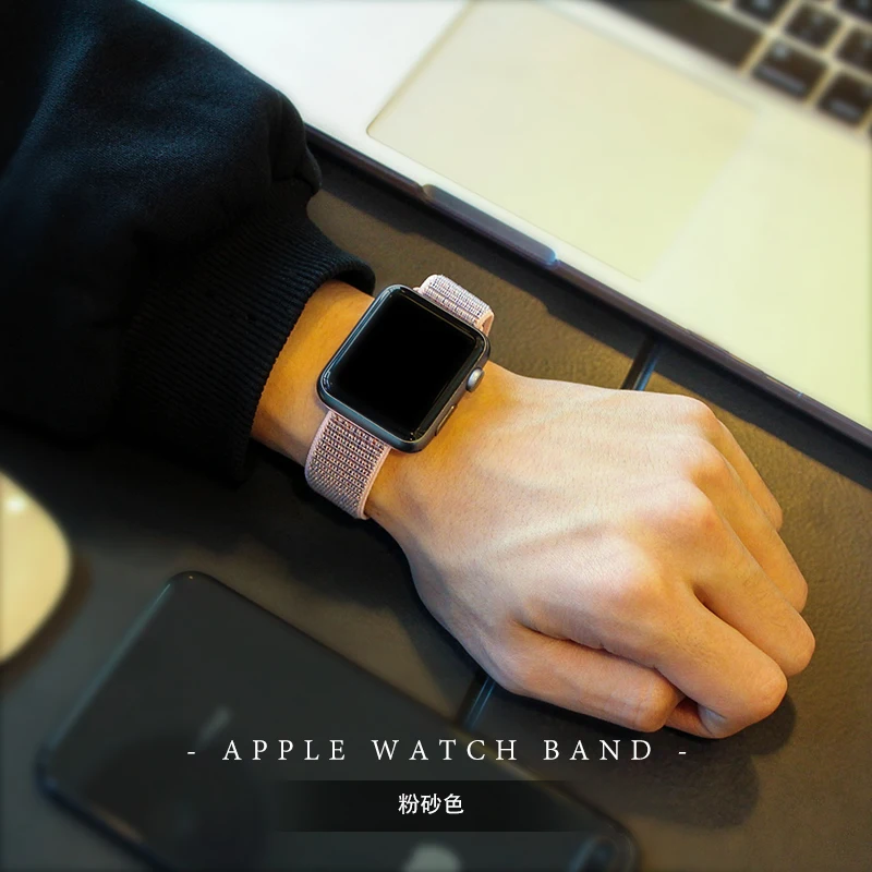 Ремешок для Apple Watch, ремешок для Apple Watch 5, 4, 3, ремешок 44 мм/40 мм, спортивный ремешок Iwatch 5, 42 мм, 38 мм, нейлоновый ремешок для часов Correa Pulseira