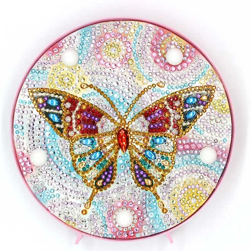 Dispaint Diamond Painting LED Lamp Light Mandala 5D Diamond Embroidery Landscape Rhinestones DIY Diamond Christmas Halloween 