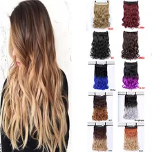 DIFEI, натуральные синтетические волосы для наращивания, длинные волнистые волосы с эффектом омбре, 5 зажимов, шиньоны, термостойкие волосы для наращивания