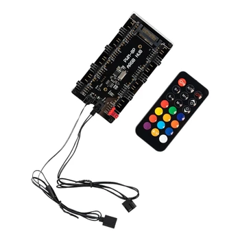 

Motherboard Controller, Temperature Control Speed/Light Color 2-In-1 Rgb Controller, Suitable for Asus, Msi