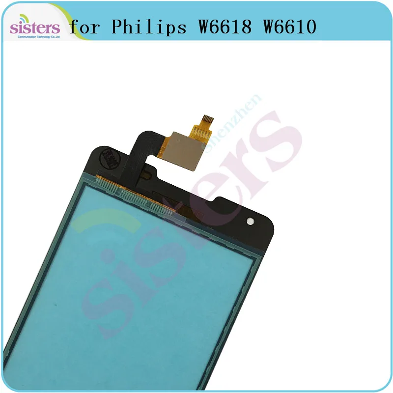 Сенсорный экран дигитайзер для Philips W6618 W6610 Сенсорное стекло объектив сенсор для Philips W6610 Сенсорная панель Телефон Запчасти Замена Топ
