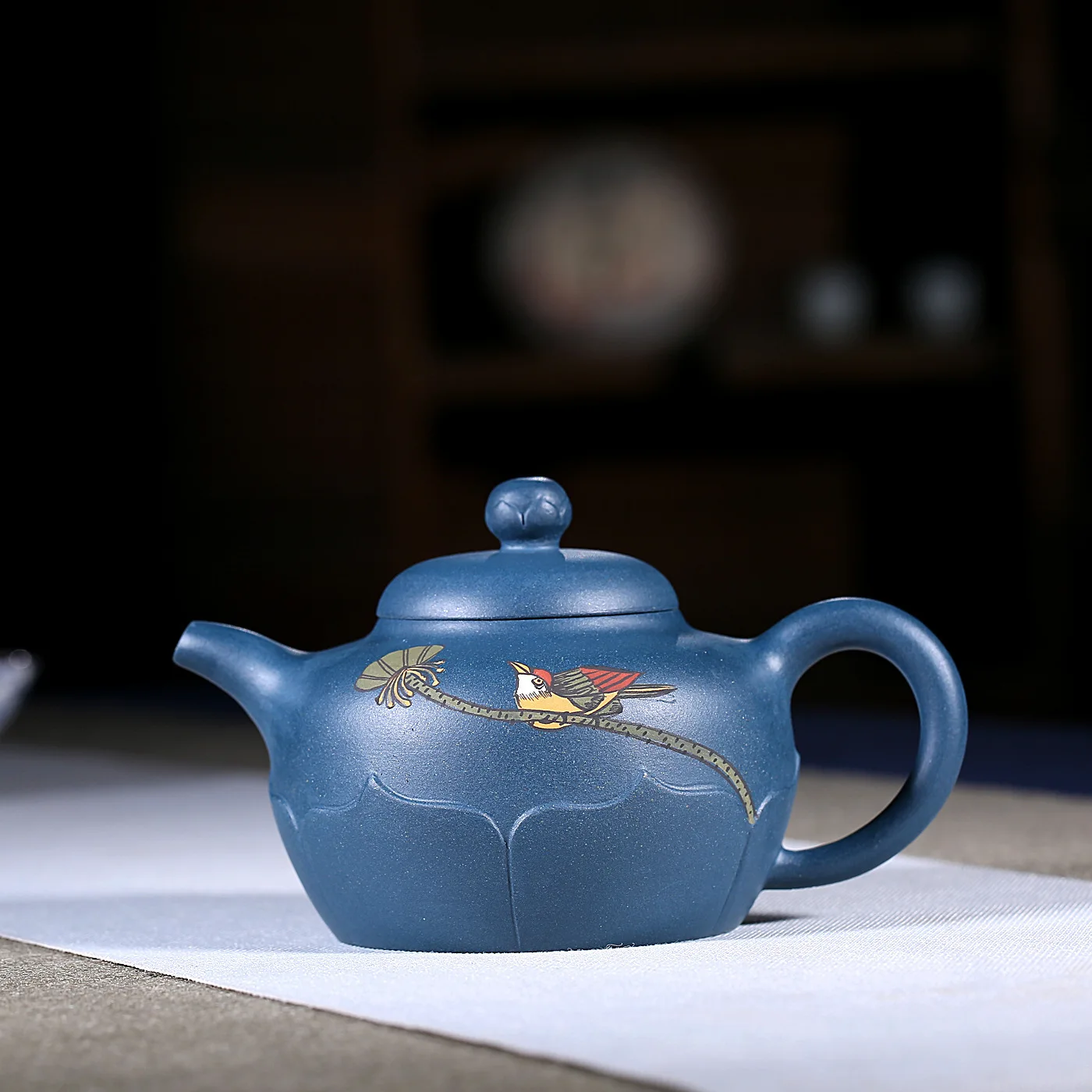 

Enameled Pottery Teapot Full Manual Azure Mud Magpie Teapot Kungfu Online Travel Tea Set Gift Infusion Of Tea Kettle Wholesale