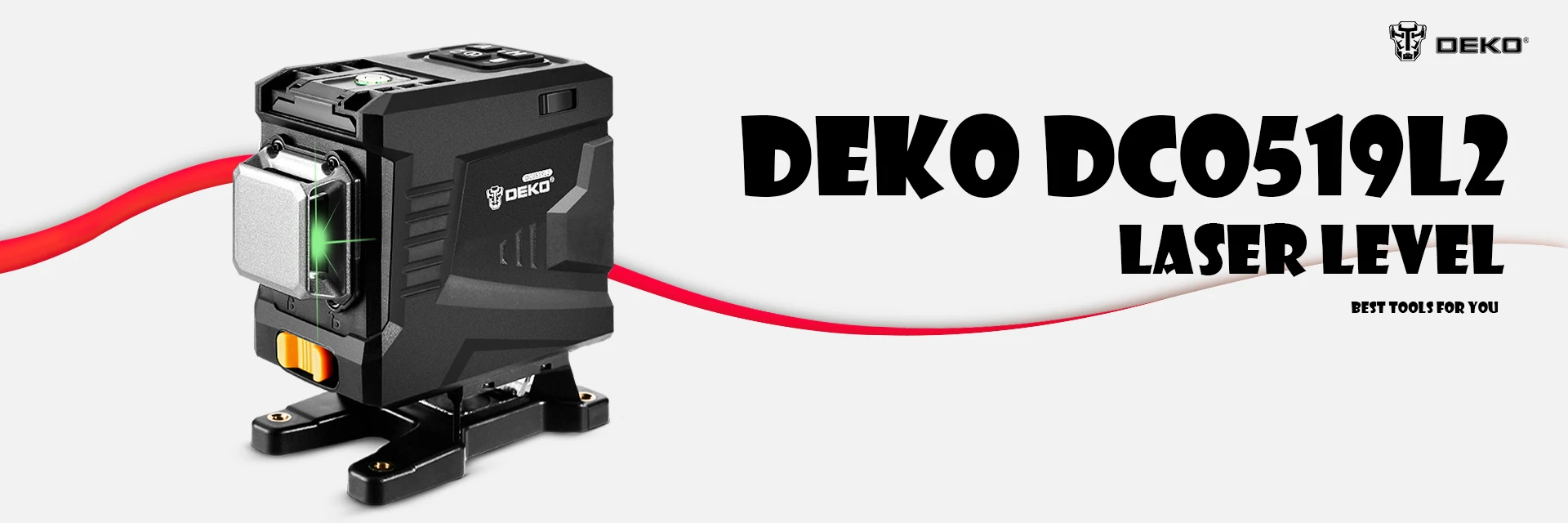 DEKO DC0519L2 12 линий 3D зеленый светильник Горизонтальные и вертикальные линии лазерный уровень с пультом дистанционного управления, высокая точность, самонивелирующийся