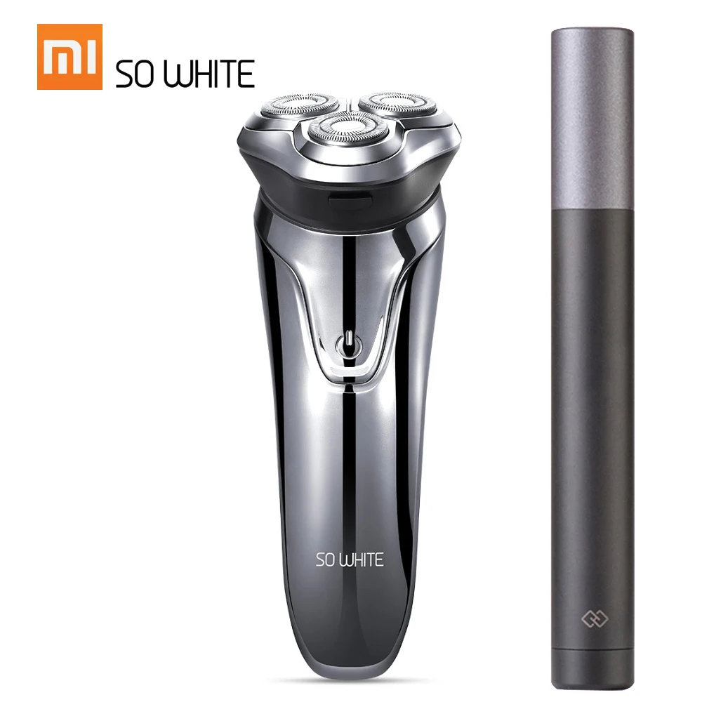 Красный SOOCAS SO WHITE ES03 электробритва 3D станок для бритья Xiaomi Бритва для мужчин триммер для бороды волос в носу электрическая бритва - Цвет: Красный